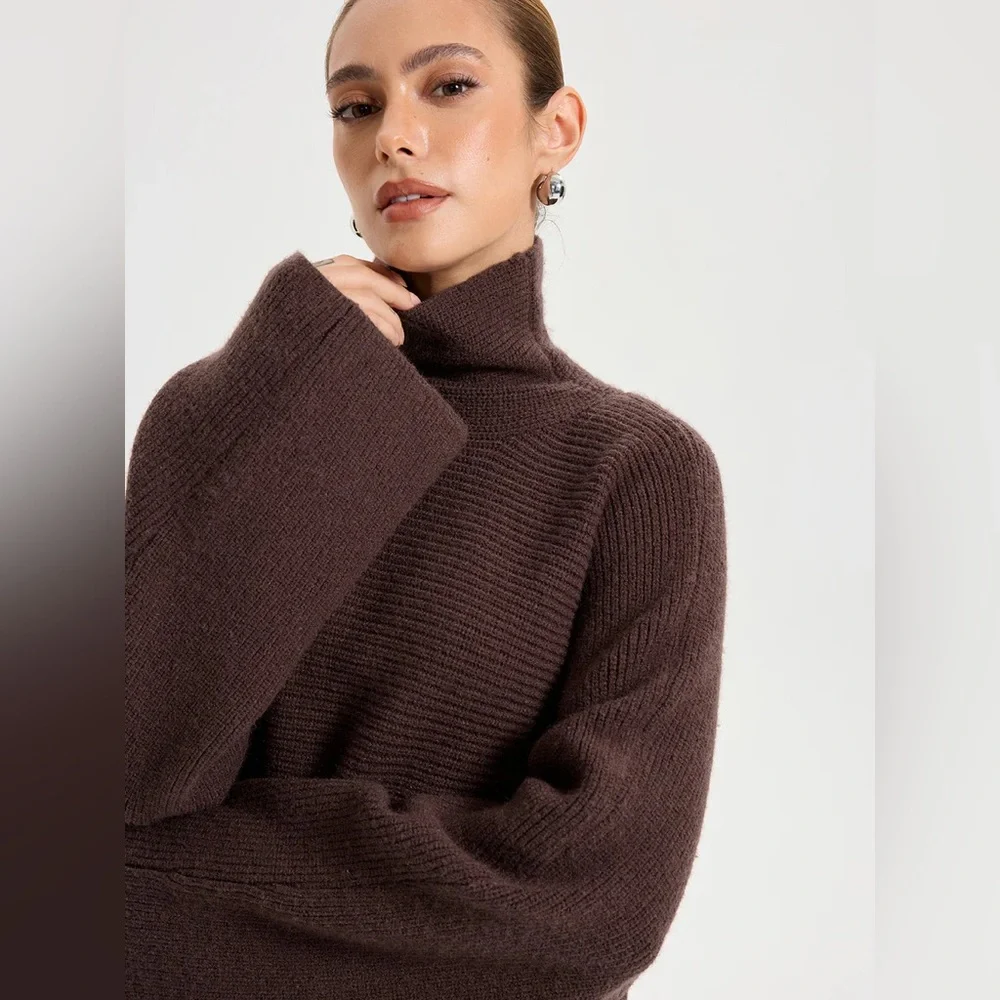 Commense Turtleneck Knit Top and Maxi Skirt Set - Picture 3 of 16